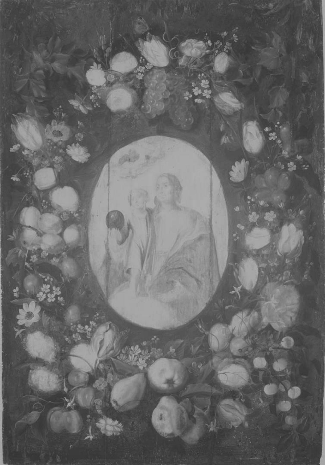 Slider: Near-infrared, Madonna and Child encircled by flowers and fruit DANIELSZ, attrib. to Andries