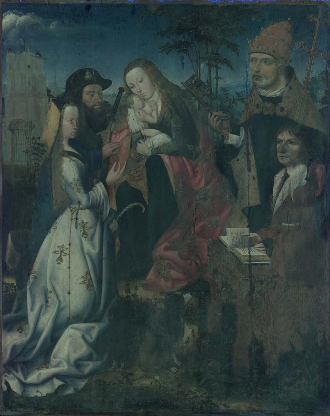 Virgin and Child with Saint James the Pilgrim, Saint Catherine and the Donor with Saint Peter c.1496