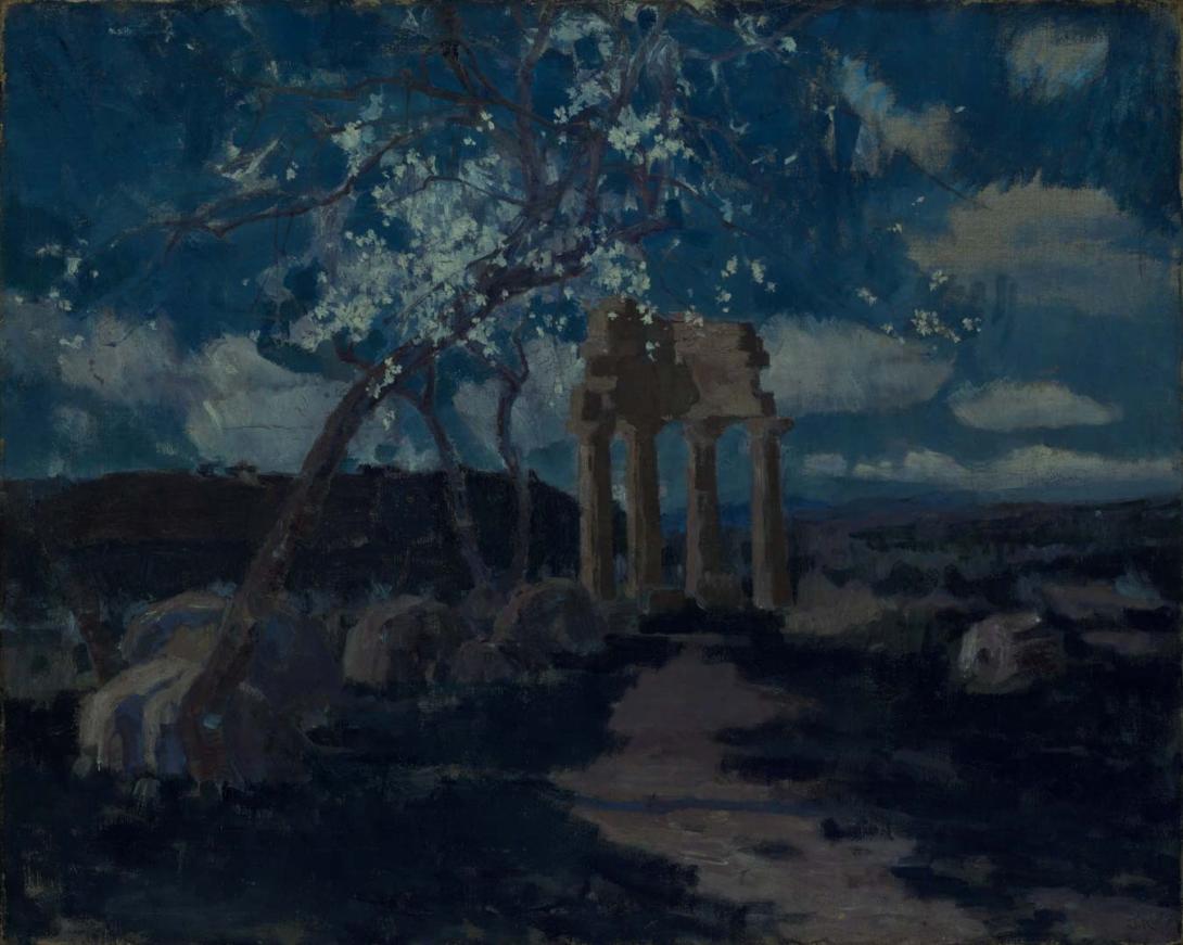 Slider: UV, Amandiers et ruines, Sicile (Almond trees and ruins, Sicily) 1887 RUSSELL, John