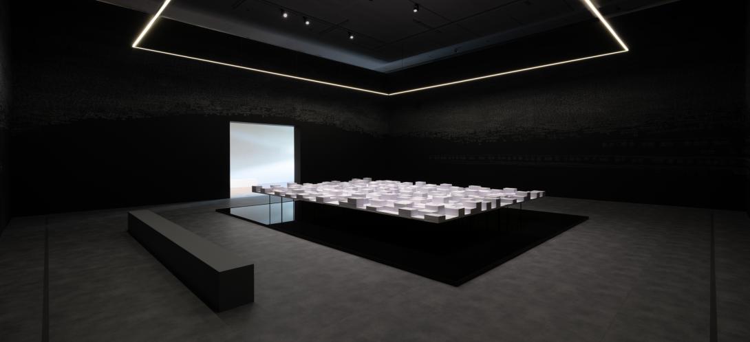 Views of Archie Moore’s kith and kin 2024, installed at GOMA, October 2025 / Mixed media / Presented to Queensland Art Gallery | Gallery of Modern Art and Tate by Creative Australia on behalf of the Australian Government 2024 / © Archie Moore / Photograph: N Umek, QAGOMA