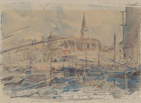 Artwork Martigues, Provence this artwork made of Watercolour over pencil on grey wove paper, created in 1923-01-01