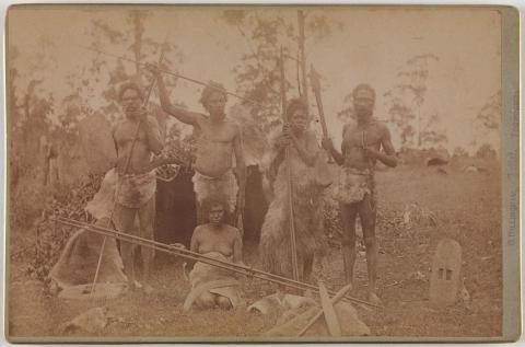 Artwork (Aboriginal group, near Toowoomba) this artwork made of Albumen photograph mounted on card