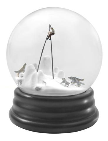 Artwork Traveler 289 this artwork made of Snow globe