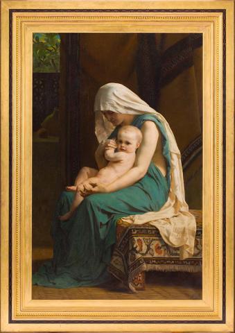 Artwork The Holy Mother this artwork made of Oil on canvas, created in 1875-01-01