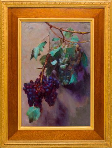 Artwork Study of grapes this artwork made of Oil on canvas, created in 1888-01-01