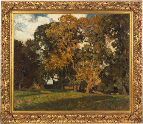 Artwork Autumn in England this artwork made of Oil on canvas, created in 1912-01-01