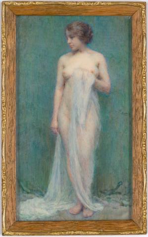 Artwork The model (study of a nude) this artwork made of Oil on ivory
on ivory, created in 1905-01-01