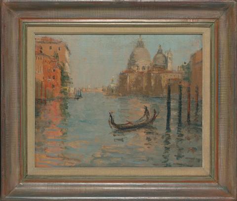 Artwork Grand Canal, Venice this artwork made of Oil on wood, created in 1927-01-01