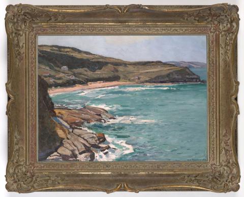 Artwork Whale Beach, New South Wales Coast this artwork made of Oil on canvas, created in 1932-01-01
