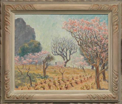 Artwork Old peach orchard, Cassis (France) this artwork made of Oil on canvas, created in 1926-01-01