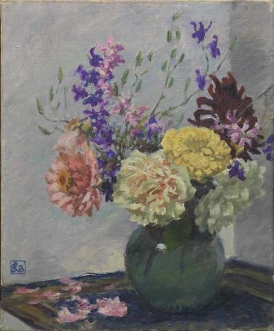 Artwork Flowers this artwork made of Oil on canvas, created in 1935-01-01