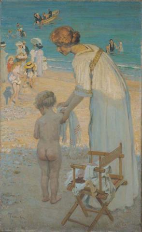 Artwork Bathing hour (L'heure du bain) this artwork made of Oil on canvas, created in 1889-01-01