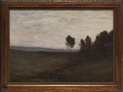 Artwork Twilight landscape this artwork made of Oil on canvas, created in 1933-01-01