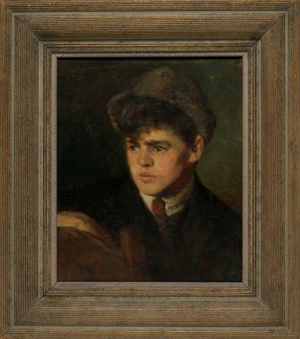 Artwork Portrait of the artist's son, Alexander this artwork made of Oil on canvas on composition board, created in 1910-01-01