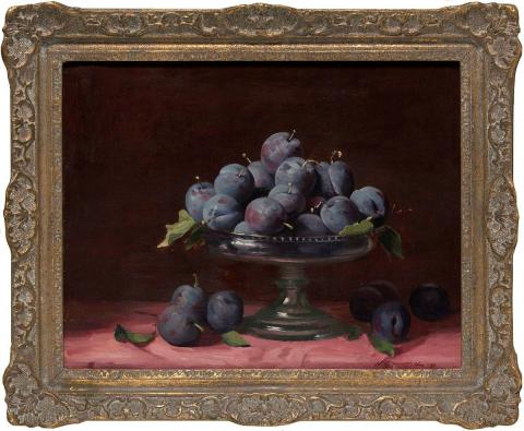 Artwork Plums this artwork made of Oil on composition board, created in 1951-01-01