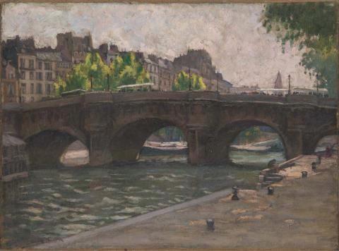 Artwork The Pont Neuf, Paris this artwork made of Oil on canvas, created in 1925-01-01