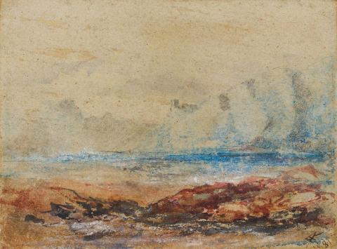 Artwork Seascape this artwork made of Watercolour on buff paper, created in 1881-01-01