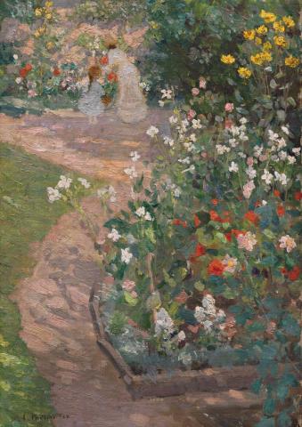 Artwork Summer, France this artwork made of Oil on canvas laid down on composition board, created in 1905-01-01