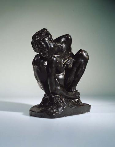 Artwork La femme accroupie (The crouching woman) this artwork made of Bronze