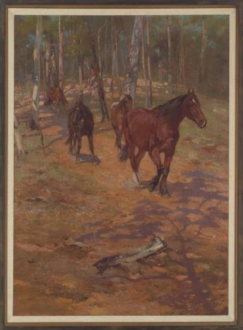 Artwork Australian landscape this artwork made of Oil on canvas, created in 1890-01-01