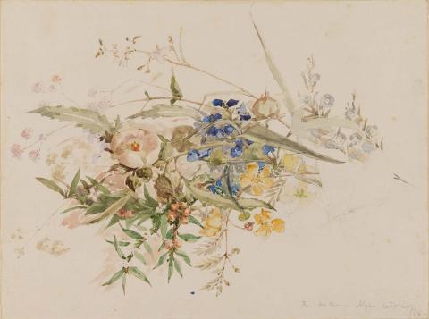 Artwork Fleurs des champs (Field flowers) this artwork made of Watercolour over pencil on wove paper, created in 1884-01-01