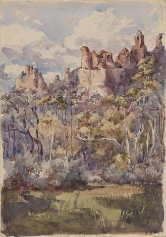 Artwork Castle Vale this artwork made of Watercolour over pencil on wove paper, created in 1885-01-01