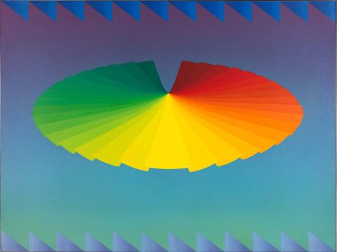 Artwork Fan-Fan this artwork made of Synthetic polymer paint on canvas, created in 1971-01-01