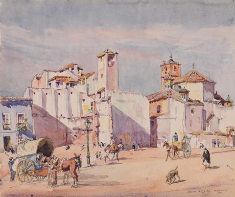 Artwork Old Malaga this artwork made of Watercolour over pencil