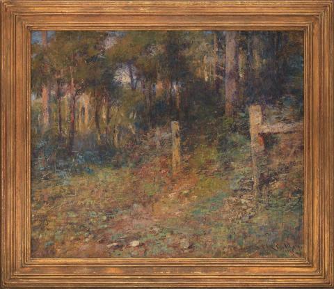 Artwork The edge of the forest this artwork made of Oil on canvas, created in 1911-01-01