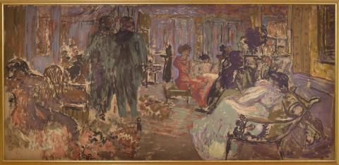 Artwork Le salon des Hessel this artwork made of Distemper on canvas, created in 1900-01-01