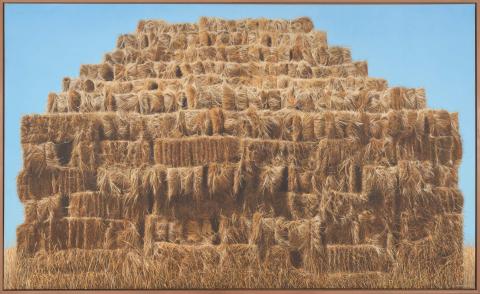 Artwork A haystack this artwork made of Synthetic polymer paint on canvas, created in 1982-01-01