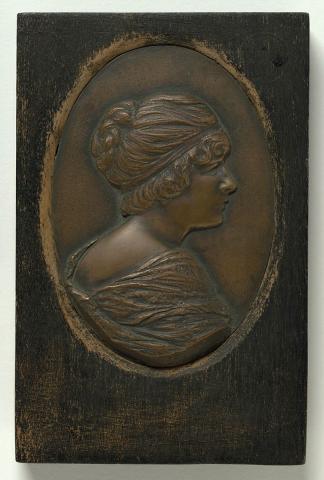 Artwork Plaque:  Lilian Pedersen this artwork made of Cast bronze, created in 1916-01-01