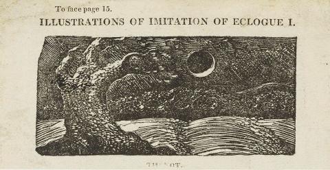 Artwork Sure Thou in Hapless Hour of Time wast born. Thenot this artwork made of Wood engraving on off-white wove paper, created in 1821-01-01