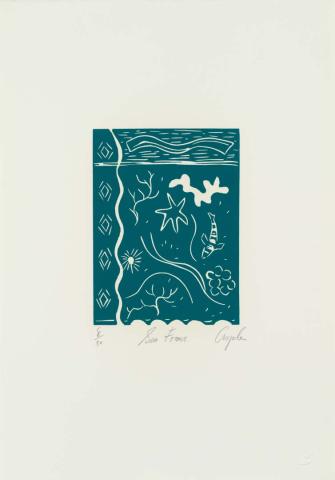 Artwork Sea forms (from 'The spirit from the sea' portfolio) this artwork made of Linocut