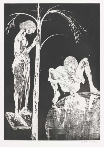 Artwork (Untitled) (from 'Narcissus suite' portfolio) this artwork made of Etching