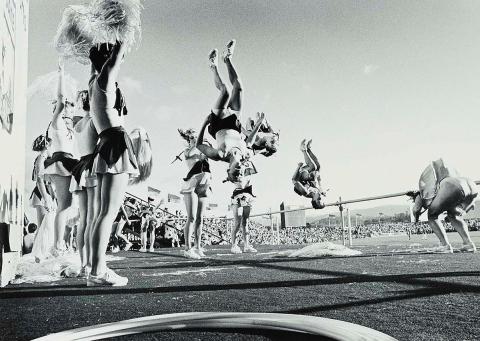 Artwork Cheer squad, Carrara (from 'Journeys north' portfolio) this artwork made of Gelatin silver photograph on paper, created in 1986-01-01