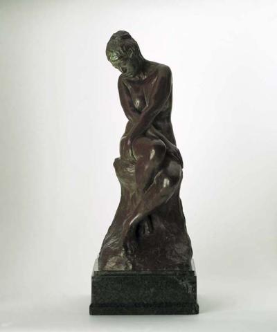 Artwork Eve repentant this artwork made of Bronze on marble base, created in 1928-01-01