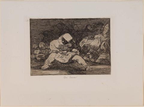 Artwork 'Que locura!' (plate 68 from 'Desastres de la guerra' series) ('What folly' (plate 68 from 'The disasters of war' series)) this artwork made of Etching and aquatint on paper, created in 1810-01-01