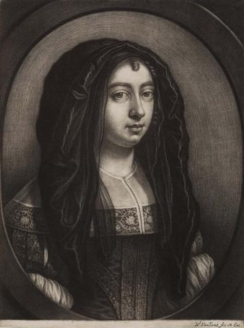 Artwork Bust length portrait of a woman wearing a black mantilla this artwork made of Mezzotint on paper, created in 1650-01-01