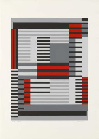Artwork Smyrna - knupfteppich (Bauhaus period) 1925 (from 'Connections 1925-83' portfolio) this artwork made of Screenprint on 150 gram Umbria paper, created in 1984-01-01