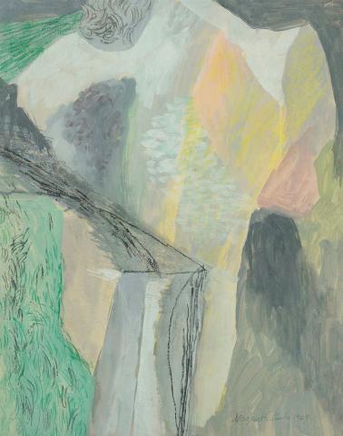 Artwork Torso landscape this artwork made of Gouache and pastel on paper, created in 1949-01-01