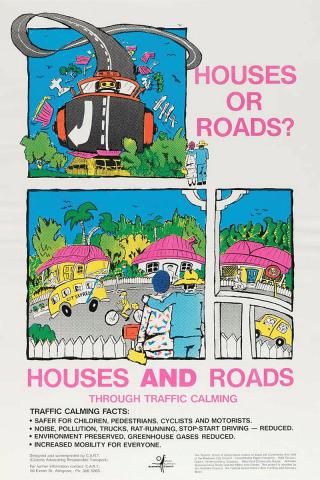 Artwork Houses or roads (from Tenants' Union of Queensland project) this artwork made of Screenprint on paper, created in 1989-01-01