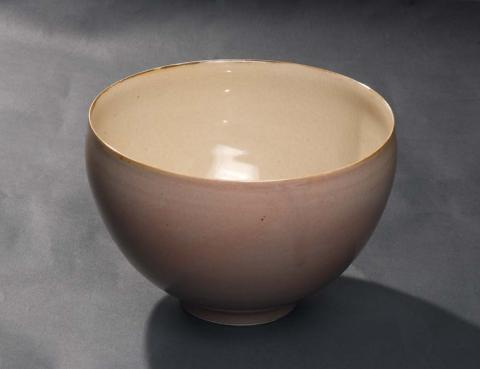 Artwork Bowl this artwork made of Porcelain, thrown and wood fired with lavender glaze, created in 1989-01-01