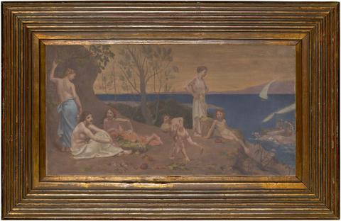 Artwork Doux pays (Pleasant land) this artwork made of Oil on canvas, created in 1880-01-01
