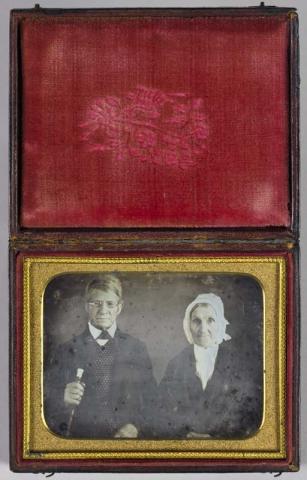 Artwork Mr and Mrs Caleb Morgan this artwork made of Daguerreotype on copper, created in 1845-01-01
