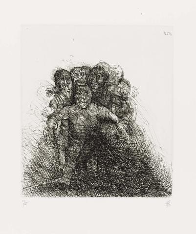 Artwork (Untitled 10) (from 'Night watch, a print cycle of thirty etchings' portfolio) this artwork made of Etching and aquatint on Arches paper, created in 1990-01-01