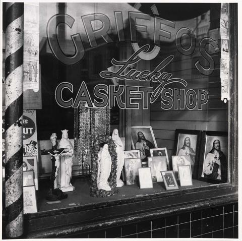 Artwork Shop window, Toowoomba this artwork made of Gelatin silver photograph on paper, created in 1940-01-01