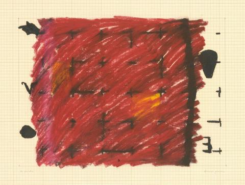 Artwork No points this artwork made of Oil pastel on graph paper, created in 1979-01-01