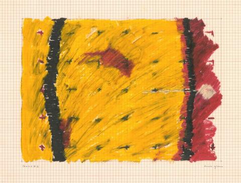 Artwork Scans no. 1 this artwork made of Oil pastel on graph paper, created in 1979-01-01