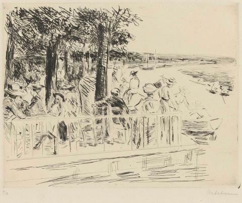 Artwork Restaurant am Wasser (Restaurant on the water) this artwork made of Drypoint on paper, created in 1911-01-01